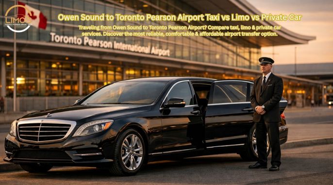 Owen Sound to Toronto Pearson Airport, Limo, Taxi, Private Car